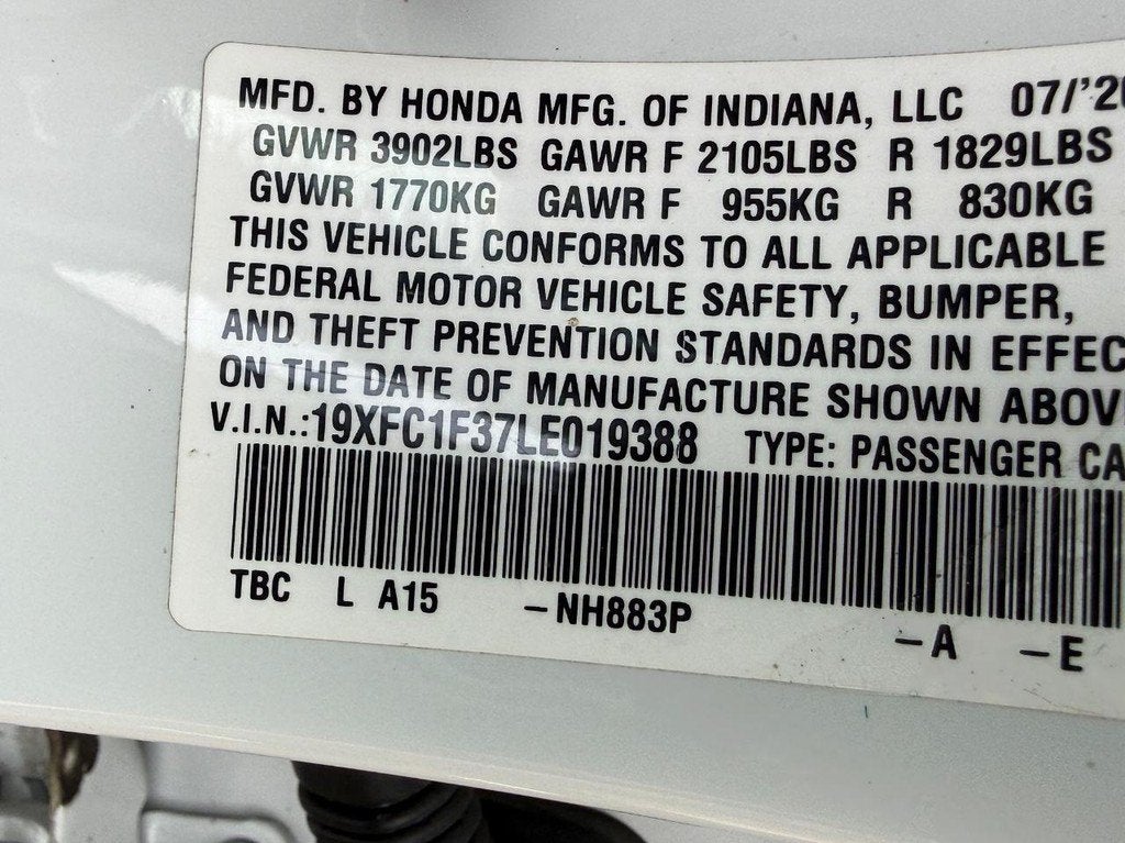 2020 Honda Civic Sedan EX