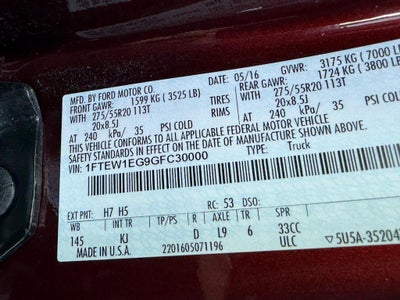 2016 Ford F-150 XLT