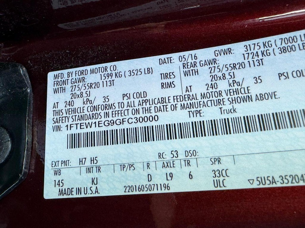 2016 Ford F-150 XLT