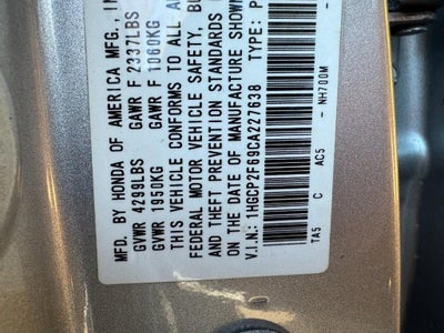 2012 Honda Accord Sdn SE