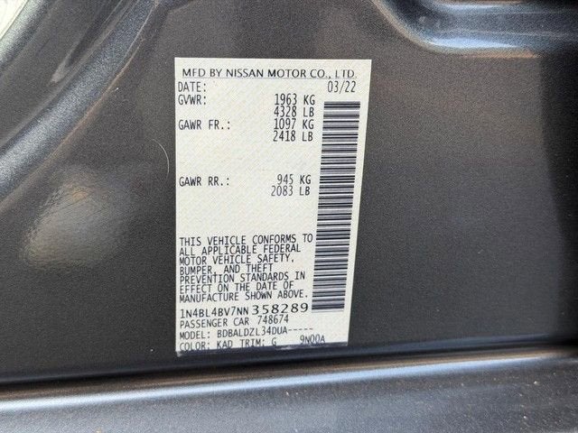 2022 Nissan Altima 2.5 S