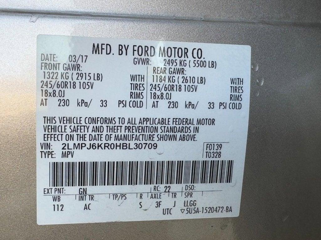 2017 Lincoln MKX Select