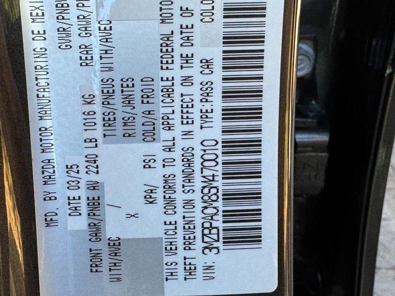 2025 Mazda Mazda3 Sedan 2.5 S Preferred