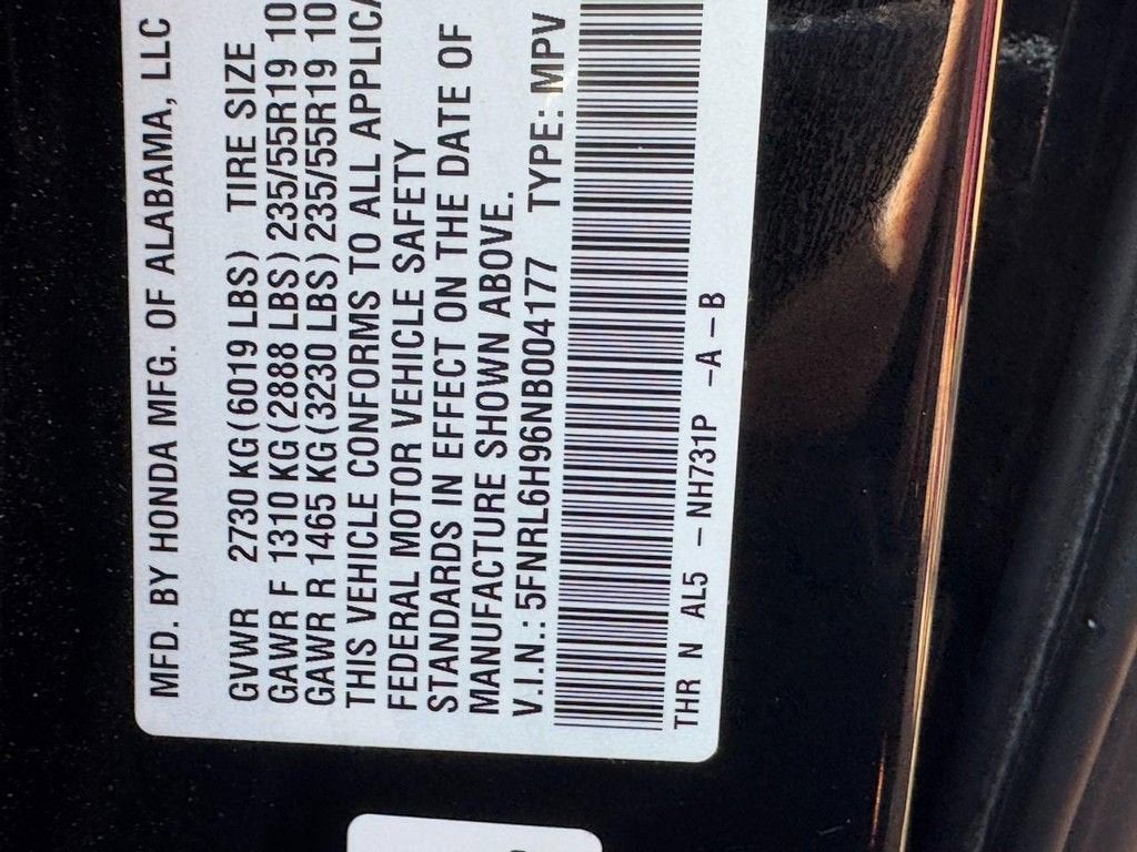 2022 Honda Odyssey Elite