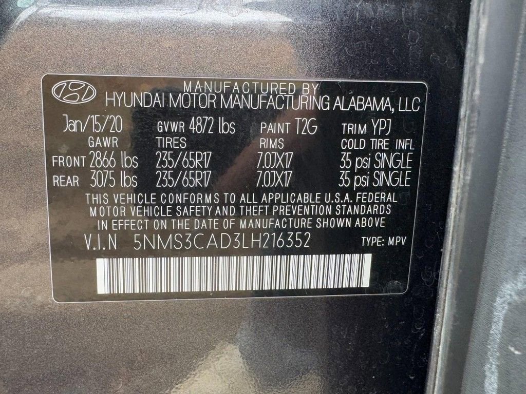 2020 Hyundai Santa Fe SEL