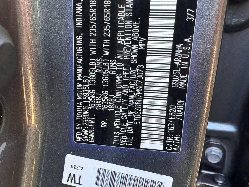 2021 Toyota HIGHLANDER XLE