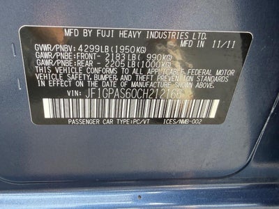 2012 Subaru Impreza Wagon 2.0i Sport Limited