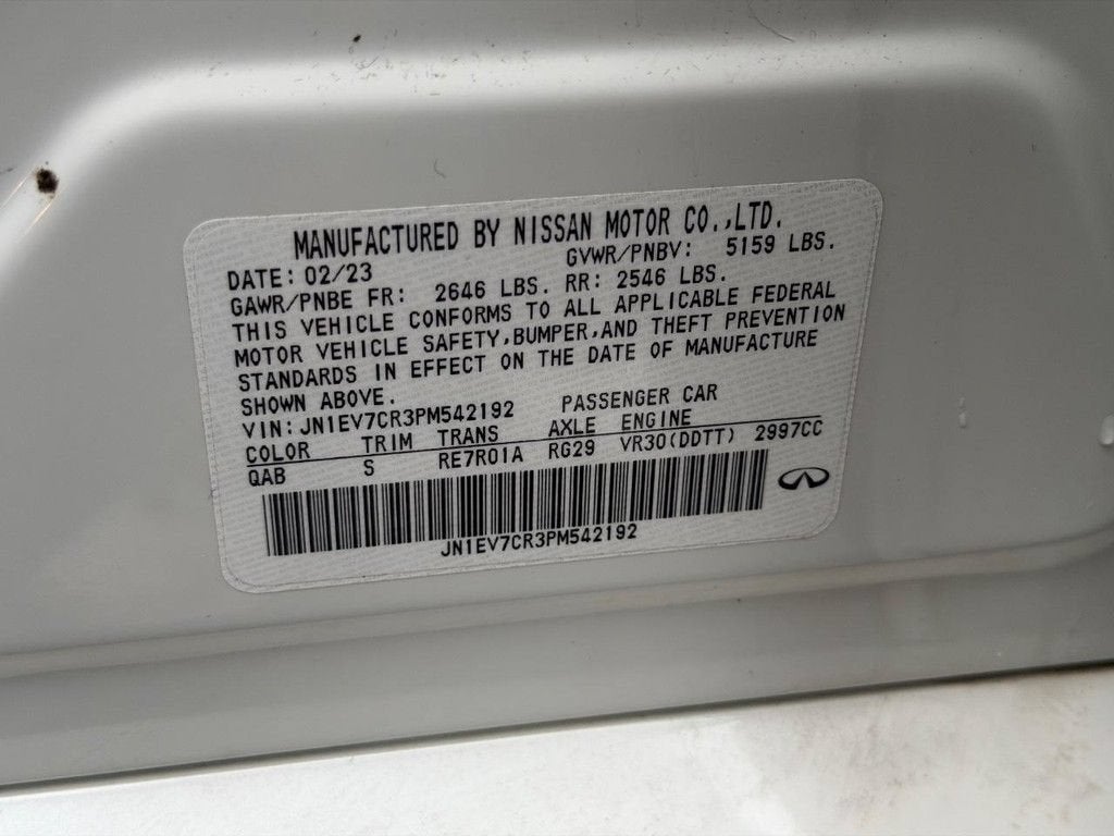 2023 INFINITI Q50 SENSORY