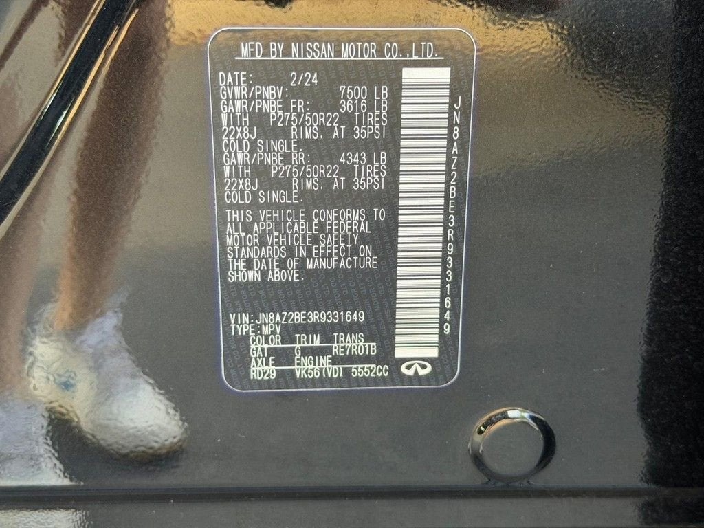 2024 INFINITI QX80 SENSORY