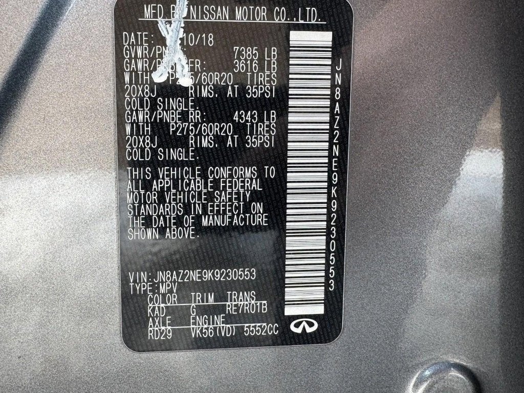 2019 INFINITI QX80 LUXE