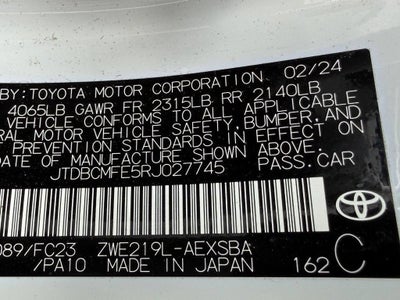 2024 Toyota Corolla Hybrid LE