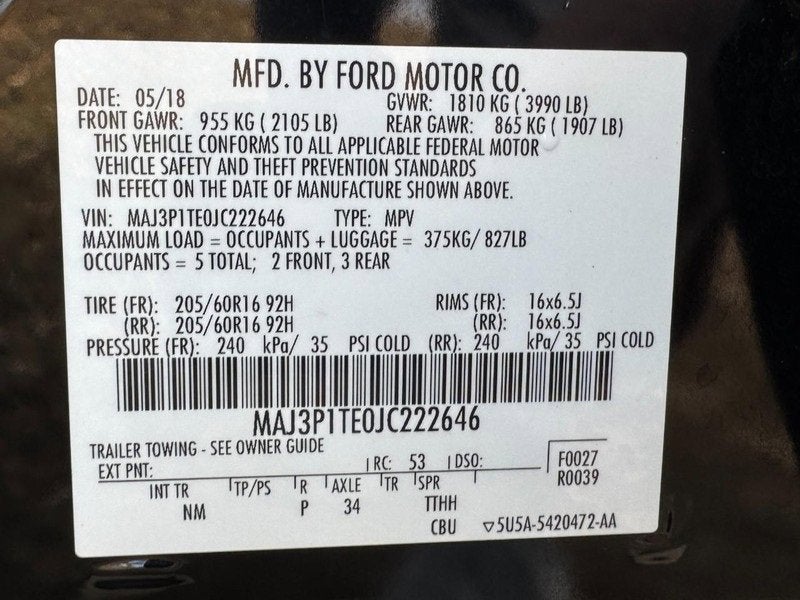 2018 Ford EcoSport SE