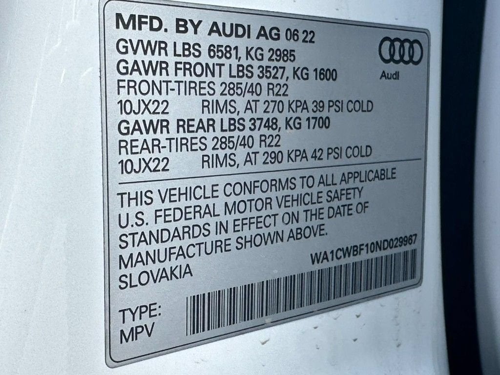 2022 Audi SQ8 Prestige