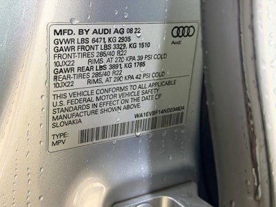 2022 Audi Q8 Premium Plus