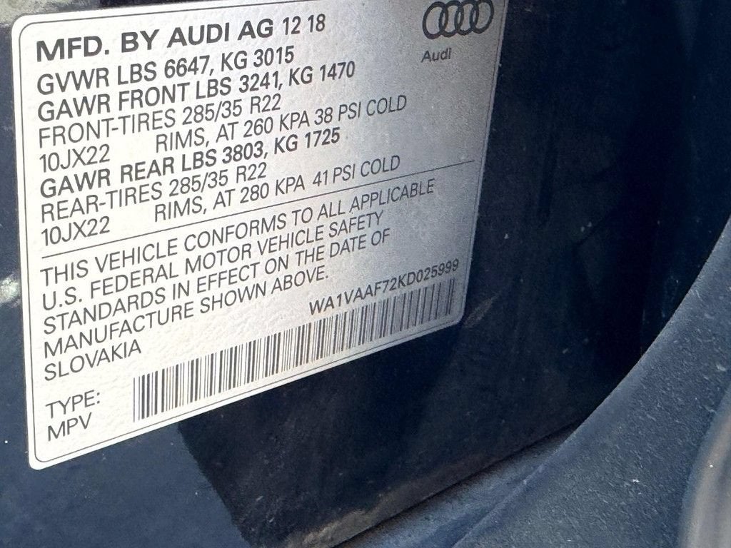 2019 Audi Q7 Prestige
