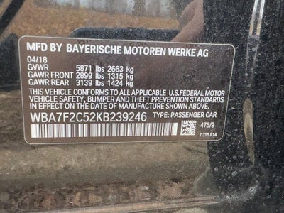 2019 BMW 7 Series 750i xDrive