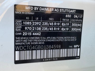 2018 Mercedes-Benz GLA GLA 250