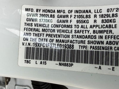 2020 Honda Civic Sedan EX CVT