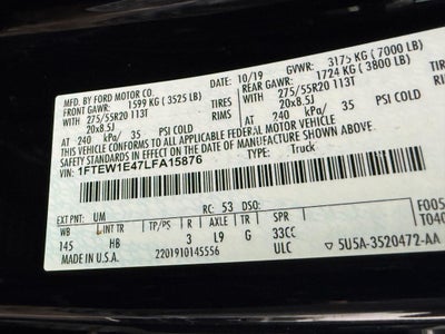 2020 Ford F-150 LARIAT 4WD SuperCrew 5.5' Box