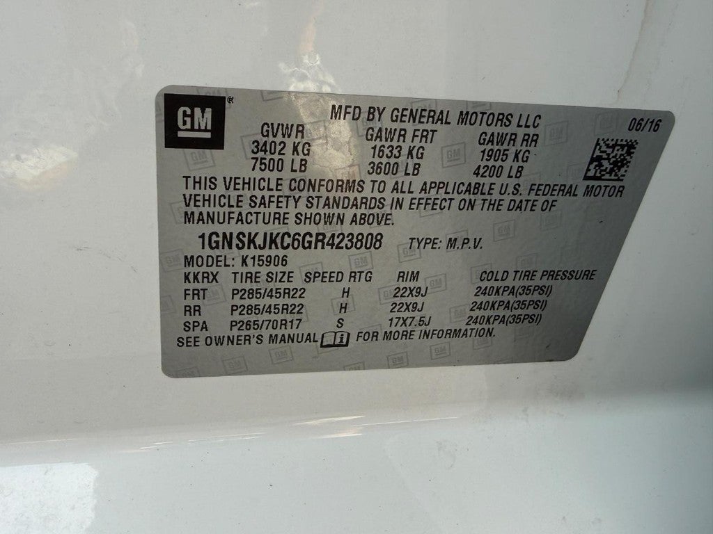 2016 Chevrolet Suburban 4WD 4dr 1500 LTZ