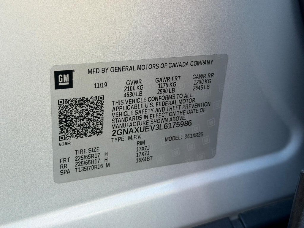 2020 Chevrolet Equinox AWD 4dr LT w/1LT