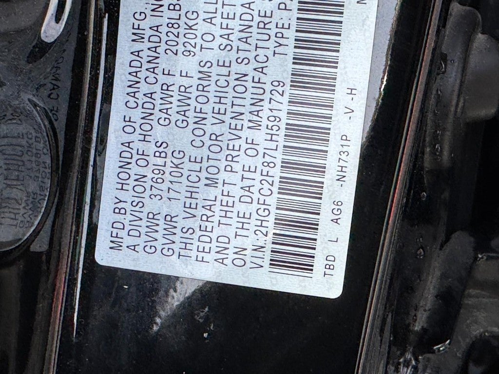 2020 Honda Civic Sedan Sport CVT