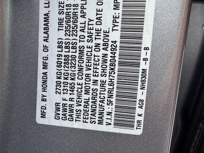 2019 Honda Odyssey EX-L Auto