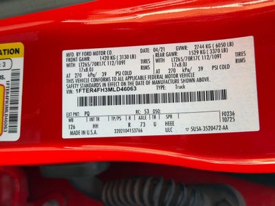 2021 Ford Ranger LARIAT 4WD SuperCrew 5' Box