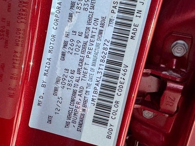 2026 Mazda Mazda3 Hatchback 2.5 S Select Sport Auto FWD
