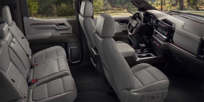 Front and rear seating 2024 GMC Sierra 1500 legroom